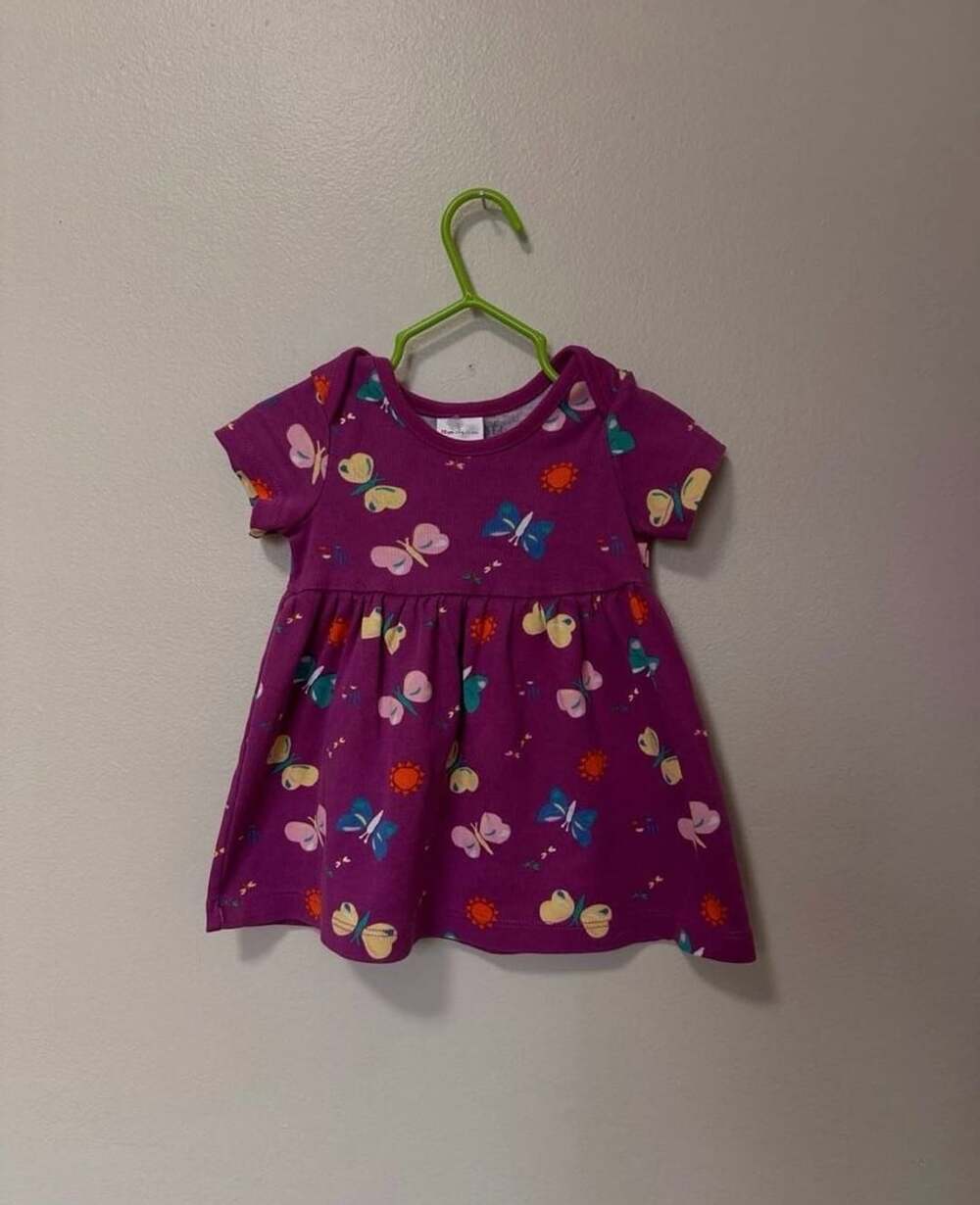 Hanna Andersson Purple Butterfly Short Sleeve Dress